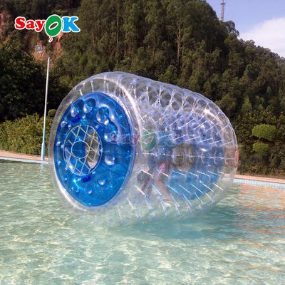 Sayok Pallone galleggiante gonfiabile Aqua Zorbing Ball trasparente PVC cilindro Bollone di bolla d'acqua umana per gioco d'acqua