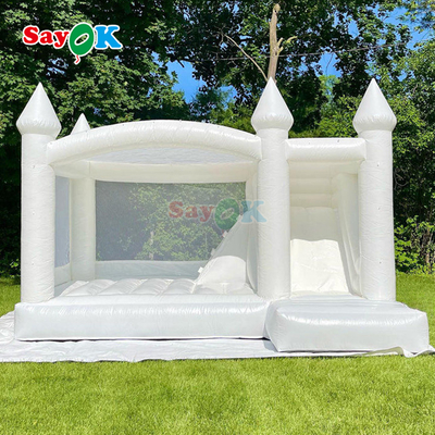 Scivolo gonfiabile commerciale in PVC Combo Bouncer Gonfiabile Bianco per Matrimonio