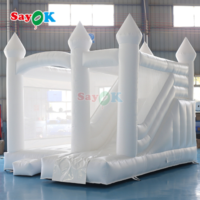 Scivolo gonfiabile commerciale in PVC Combo Bouncer Gonfiabile Bianco per Matrimonio