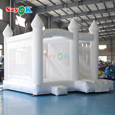 Scivolo gonfiabile commerciale in PVC Combo Bouncer Gonfiabile Bianco per Matrimonio
