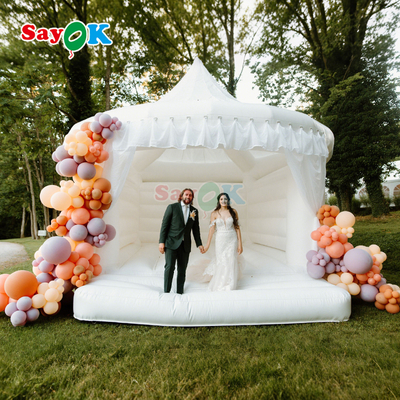 Sayok Casa Gonfiabile Bianca Gonfiabile per Feste all'aperto Matrimonio Gonfiabili