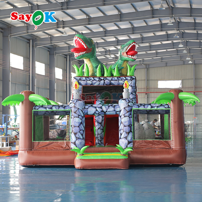 Sayok Commercial Dinosaur Inflatable Bounce House Slide Combo per eventi all'aria aperta