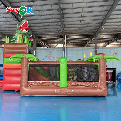 Sayok Commercial Dinosaur Inflatable Bounce House Slide Combo per eventi all'aria aperta