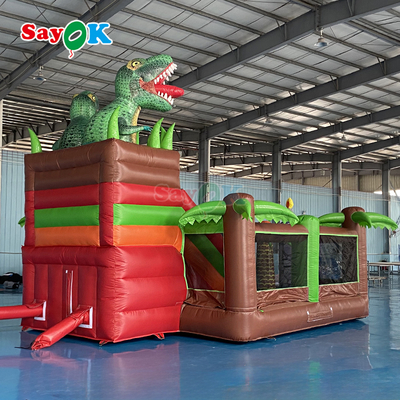 Sayok Commercial Dinosaur Inflatable Bounce House Slide Combo per eventi all'aria aperta