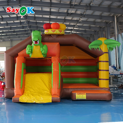 Piccolo gonfiabile gonfiabile combo dinosauro scivolo gonfiabile per bambini