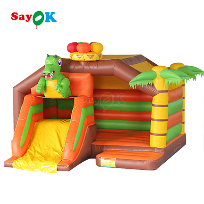 Piccolo gonfiabile gonfiabile combo dinosauro scivolo gonfiabile per bambini