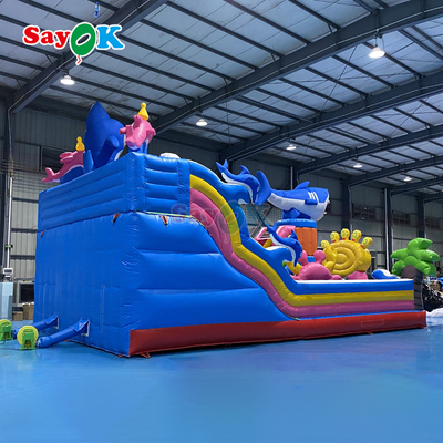 Sayok Giant Seaworld Casa gonfiabile a rimbalzo Combo Parco giochi per bambini Castello gonfiabile a rimbalzo con scivolo