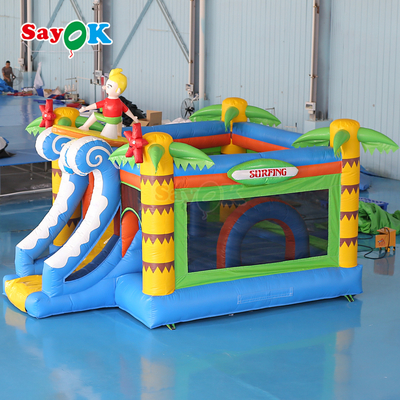 Sayok Castello gonfiabile a tema surf, castello gonfiabile commerciale, combo gonfiabile per bambini