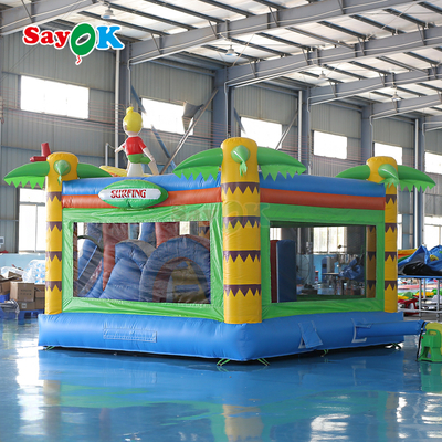 Sayok Castello gonfiabile a tema surf, castello gonfiabile commerciale, combo gonfiabile per bambini
