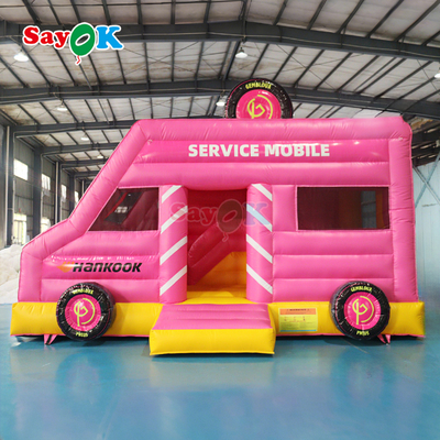 Sayok Pink Car Bounce House Inflatabile Bouncer Commerciale per bambini