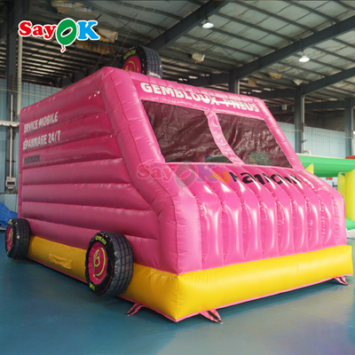 Sayok Pink Car Bounce House Inflatabile Bouncer Commerciale per bambini