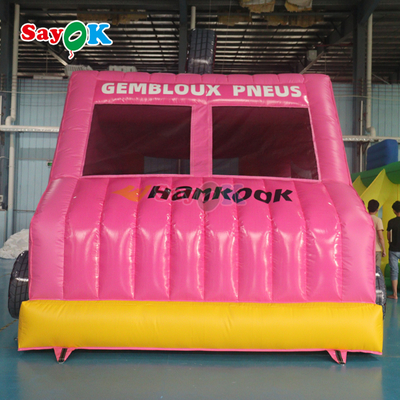 Sayok Pink Car Bounce House Inflatabile Bouncer Commerciale per bambini