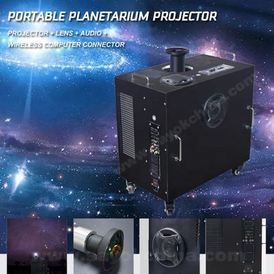 Proiettore planetario portatile a 360 gradi con luminosità 5500LM e mobilità a 4 ruote