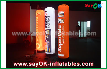 decorazione gonfiabile di illuminazione del panno di nylon 190T, colonna gonfiabile di pubblicità di 2m con illuminazione del LED