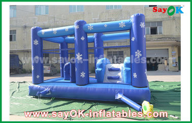 Scivolo gonfiabile per interni personalizzato 0,55 mm PVC Tarpaulin gonfiabile Castello rimbalzante Corso di ostacoli congelati per bambini