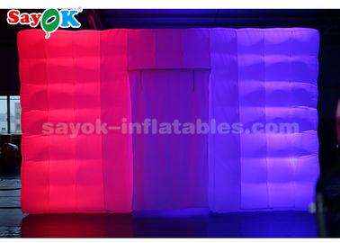 Tenda gonfiabile dell'aria della tenda di 6 uomini della luce bianca gonfiabile del cubo LED per l'evento/partito/pubblicità