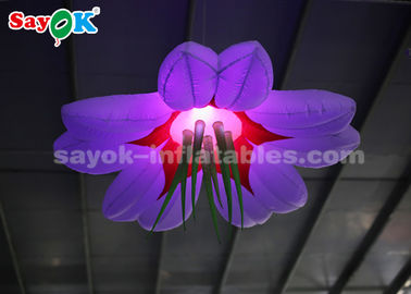Decorazione gonfiabile 1.5m variopinta/esplosione di illuminazione che appende il fiore del LED