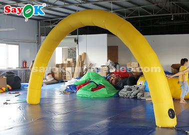 Arco gonfiabile 6*3m giallo dell'arco gonfiabile dell'entrata con l'aeratore per la pubblicità di evento