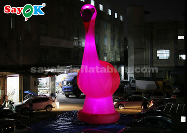 Palloni gonfiabili di animali Personaggi di cartoni animati gonfiabili rosa Flamingo gonfiabile gigante alto 10 metri