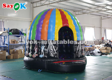 Tenda gonfiabile per l'aria aperta Tarpaulin in PVC Colorevole Cupola gonfiabile discoteca con luce LED magica CE SGS ROHS