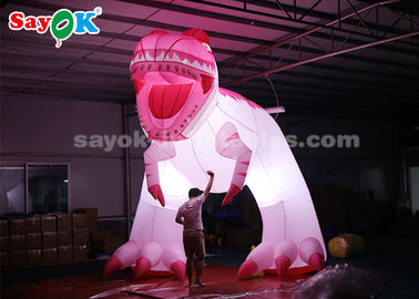 dinosauro gonfiabile rosa di 4m per tenuta festiva dell'aria della prova umida della decorazione alta