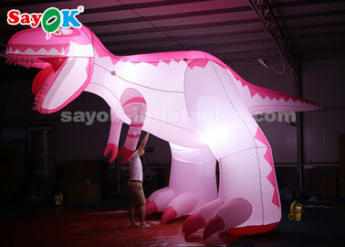 dinosauro gonfiabile rosa di 4m per tenuta festiva dell'aria della prova umida della decorazione alta