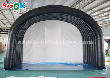 Va la tenda gonfiabile dell'aria della tenda di aria aperta del nero dell'entrata gonfiabile del tunnel per la riunione di sport all'aperto