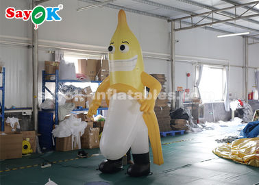 Palloni a carattere gonfiabile 3m Mascotte a banana gonfiabile per pubblicità esterna CE SGS ROHS