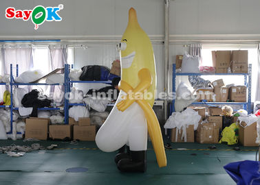 Palloni a carattere gonfiabile 3m Mascotte a banana gonfiabile per pubblicità esterna CE SGS ROHS