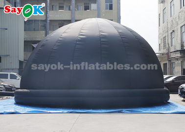 Tenda gonfiabile nera della cupola del planetario dei 8 tester con la stuoia del pavimento del PVC e dell'aeratore