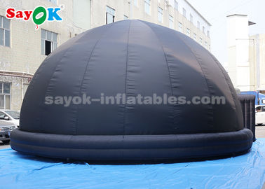 Tenda gonfiabile nera della cupola della proiezione con la stuoia del pavimento del PVC per insegnamento della scuola