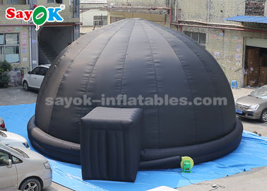 Tenda gonfiabile nera della cupola della proiezione con la stuoia del pavimento del PVC per insegnamento della scuola