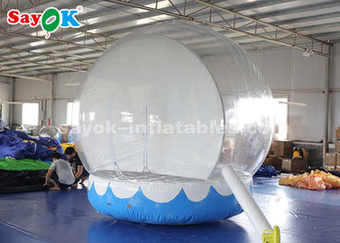 Decorazioni gonfiabili durevoli di festa, tenda trasparente della bolla del globo gonfiabile della neve di 3m con fondo stampato