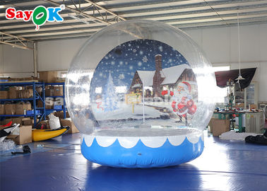 Decorazioni gonfiabili durevoli di festa, tenda trasparente della bolla del globo gonfiabile della neve di 3m con fondo stampato