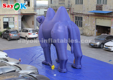 Palloni gonfiabili per animali Blu scuro Personaggi di cartoni animati gonfiabili per pubblicità all' aperto / Cammello gonfiabile gigante