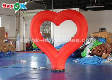 decorazione gonfiabile di illuminazione del cuore rosso di nylon del panno 190T per il San Valentino