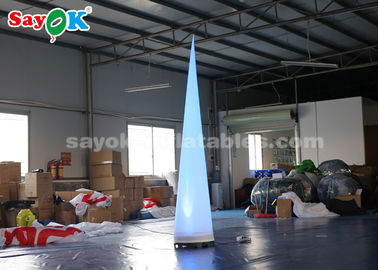 Tessuto gonfiabile portatile di bianco del cono di illuminazione della colonna della decorazione di illuminazione