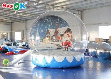 Globo gonfiabile della neve di Natale del gigante 3m del PVC con stampa in background