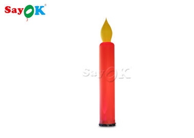 candela gonfiabile rosso-chiaro di 3m LED per la decorazione all'aperto di notte