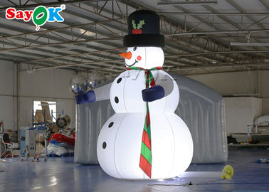Uso gonfiabile delle decorazioni di festa del panno di Oxfor black hat e pupazzo di neve di Natale di esplosione dei guanti