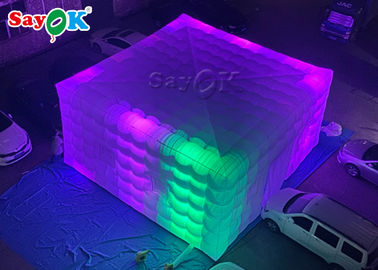 Tenda gonfiabile cubo quadrato gigante luce a LED Tenda gonfiabile per fiere Evento SGS ROSH