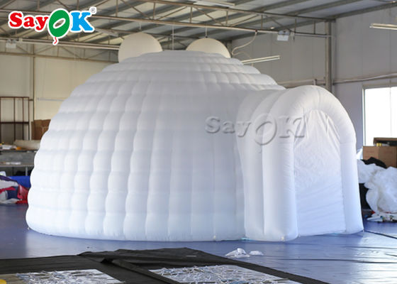Tenda gonfiabile per esterno 5m Tenda gonfiabile igloo a cupola bianca con luce a led per eventi di matrimonio
