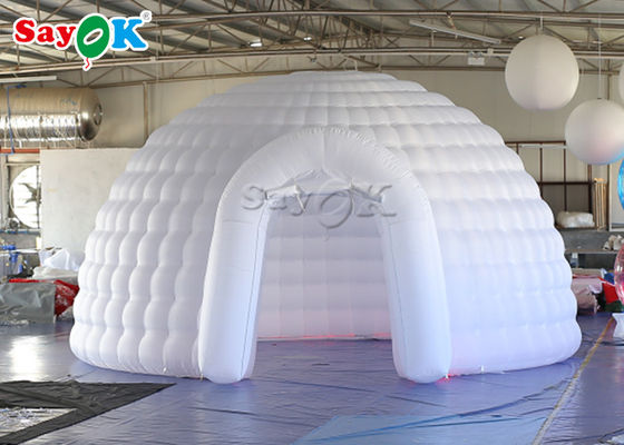 Tenda gonfiabile per esterno 5m Tenda gonfiabile igloo a cupola bianca con luce a led per eventi di matrimonio