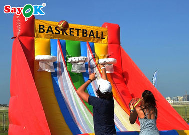 Aria strettamente un gioco gonfiabile di tre dei cerchi sport di pallacanestro con i giochi gonfiabili del ventilatore del CE per gli adulti