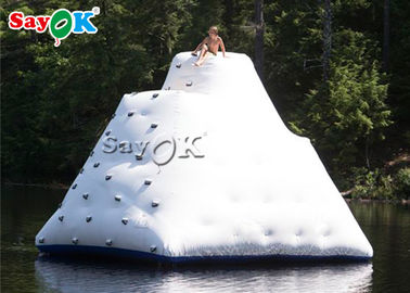 Giocattoli di trampolino d'acqua Bianco gonfiabile Parete di arrampicata gonfiabile Acqua ghiaccio Montagna dimensioni personalizzate