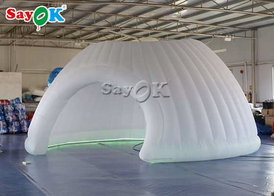 Vai all'aria aperta Tenda gonfiabile Evento Tenda gonfiabile 6m Igloo e tenda a cupola con luce a LED