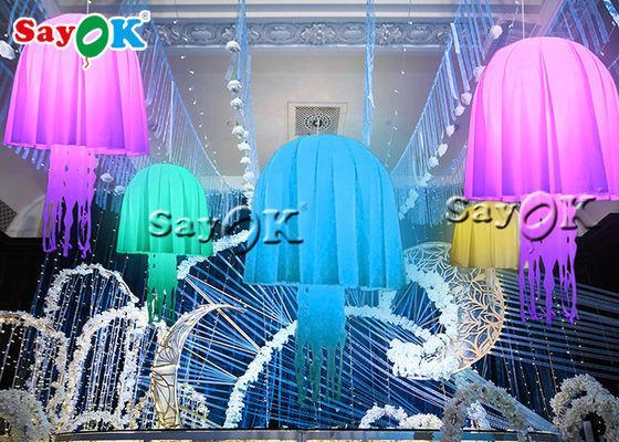 190T meduse principali gonfiabili di colori di nylon del panno 16 per la decorazione del partito