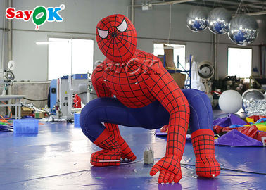 Supereroi 2.5m Red Inflatable Spiderman per decorazioni cerimoniali