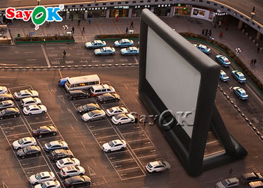 Schermo gonfiabile bianco gonfiabile del cinema del PVC del parcheggio dello schermo di proiezione