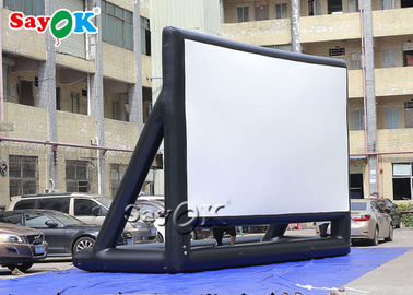 Cinema gonfiabile nero pieghevole dello schermo degli schermi di film del cortile 7x5mH per la decorazione della fase